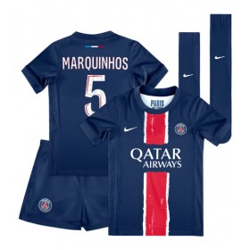 Paris Saint-Germain Marquinhos #5 Hjemme skjorte til barn 2024-25 Kortermet (+ korte bukser)